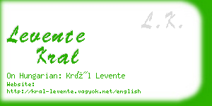 levente kral business card